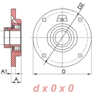 Zespół z oprawą żeliwną ESFCE.206 SNR Nowość